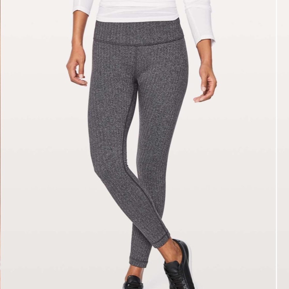Lululemon > Wunder Under Hi-Rise 7/8 Heathered Gray 4